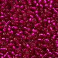 Miyuki seed beads 11/0 - Dyed silver lined raspberry 11-1436